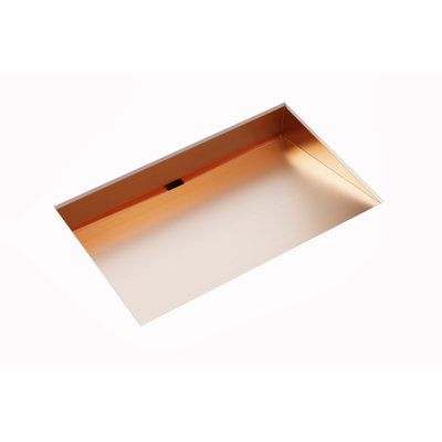 Lavabo de salle de bain encastrable en acier inoxydable brossé 23,6 po x 16,5 po Badeloft ES-UB-04-L-BRG