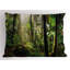 Ensemble de 2 taies décoratives Ambesonne Puerto Rico Jungle Path - El Yunque - vert / vert foncé