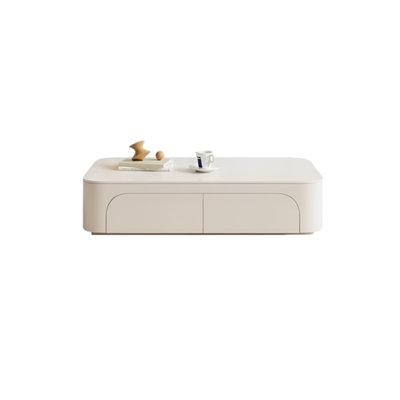 Table basse moderne en bois avec quatre tiroirs
