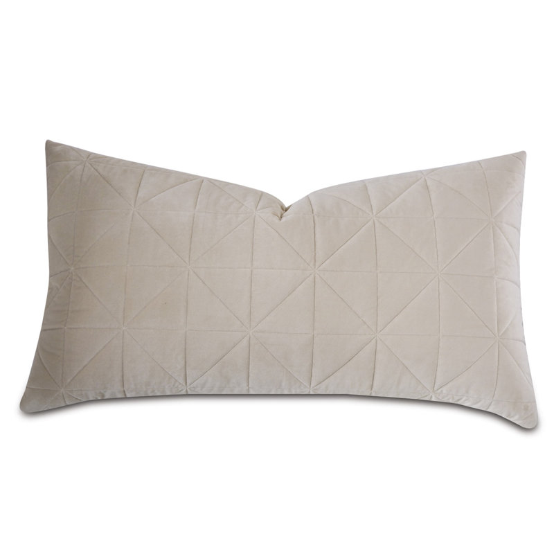 Taie décorative en velours matelassé Nova, Très grand, Ivoire