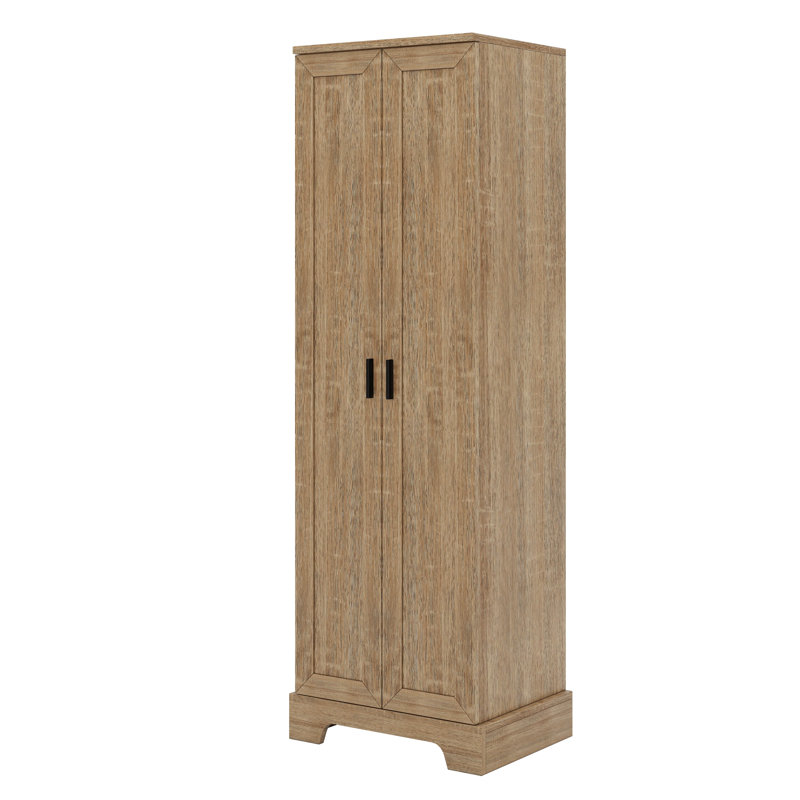 2-Door Storage Cabinet For Bathroom, Office, Adjustable Shelves, Brown