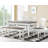 Spina Solid Wood Base Dining Table