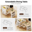 Îlot de cuisine avec table de salle à manger extensible, table de cuisine bicolore avec rangement double, prise de courant-52017187