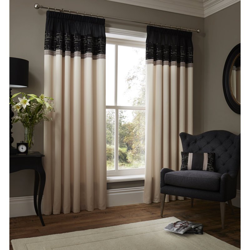 Geo Embellished Curtain Panels
