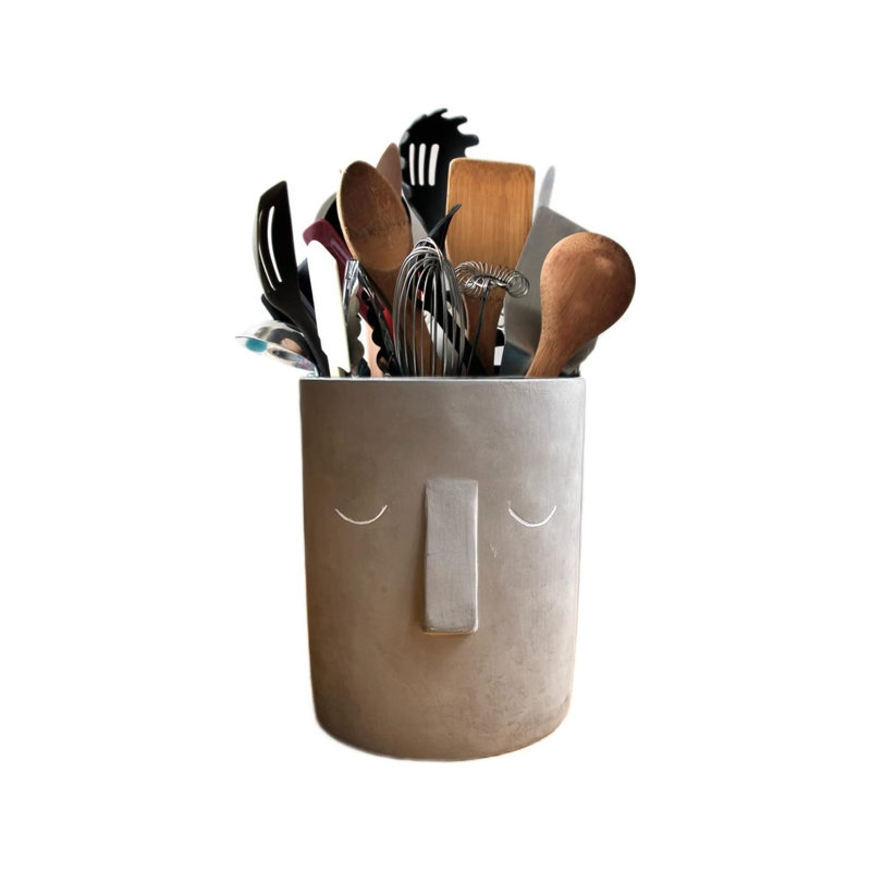 Stainless Steel Round Utensil Crock