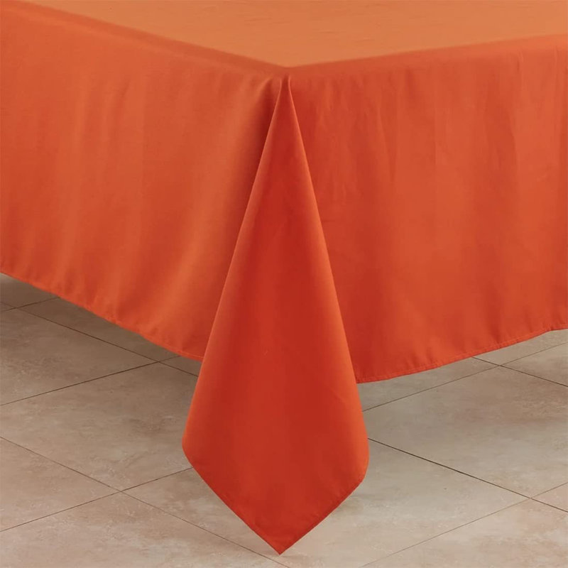 Polyester Table Cover | Washable Fabric | Wrinkle Resistant | Tablecloth For Banquets, Weddings, Parties And More, 108", Black