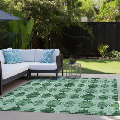 Tapis intérieur / extérieur Everlee avec envers antidérapant