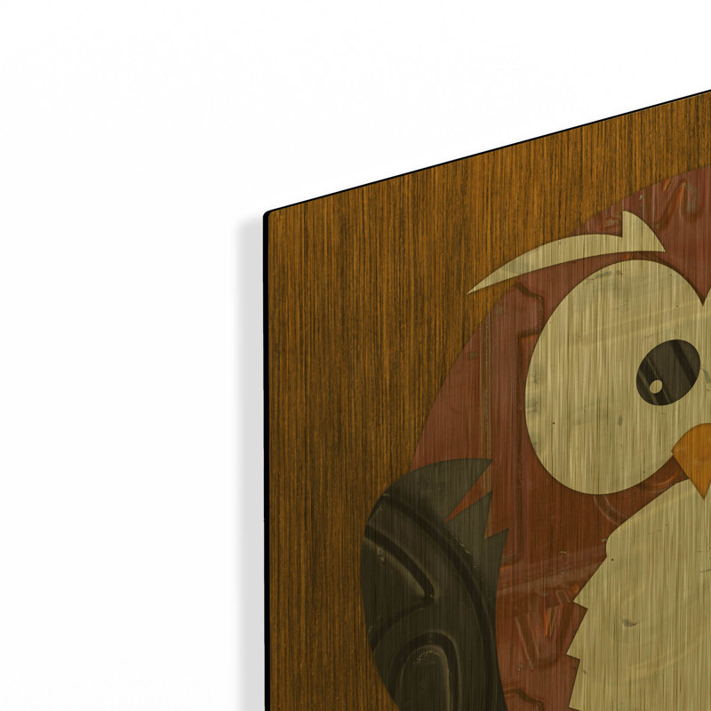 Décoration murale en métal « Hoot The Owl » de Design Turnpike, 61 cm x 61 cm, 24"x24"