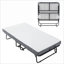 Lit pliant en métal 38 po x 75 po avec matelas en mousse à mémoire de forme et capacité 350 lb pour la chambre d'amis