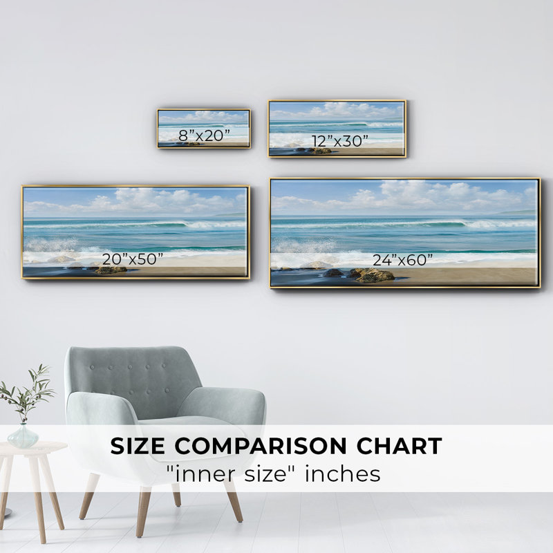 Sweeping Blue- Framed Canvas
