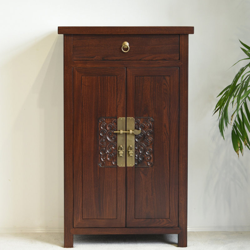 8 Pair Solid Wood Shoe Storage Cabinet