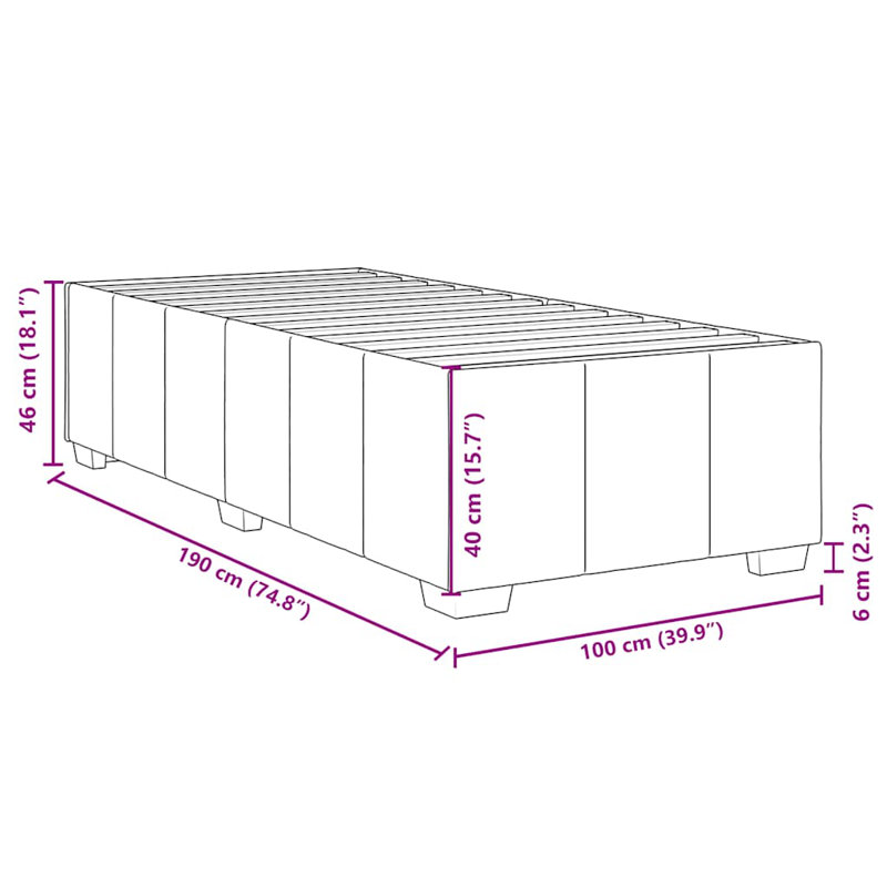 Latitude Run® Bed Frame Without Mattress Fabric, Twin, Dark Grey