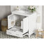 Meuble-lavabo de salle de bain avec lavabo simple, meuble-lavabo sous-comptoir avec armoire, armoire de rangement pour salle de bain avec 2 portes et un tiroir, fermeture en douceur, rangement multifonctionnel, structure en bois massif-2146583853
