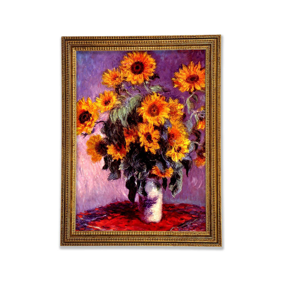 Stillleben Sonnenblumen von Monet - Druck