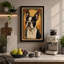 Boston Terrier Art Deco - Wrapped Canvas-539577472-539577485