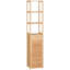 Armoire en bambou pour la cuisine, 4,9 x 4,6 x 25,3 po, avec rangement, étagère, conception résistante à l'eau