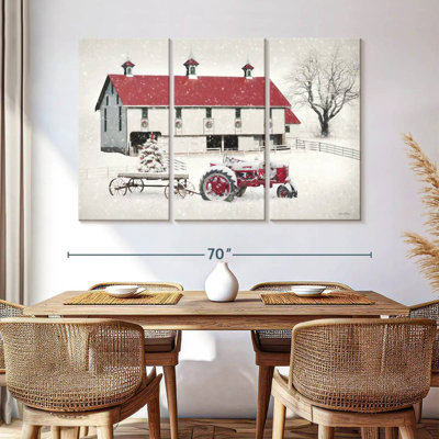 Lelend Red And White Christmas Barn