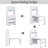 Multifunctional Storage Cabinet Buffet Hutch with Foldable Dining Table for Small Spaces
