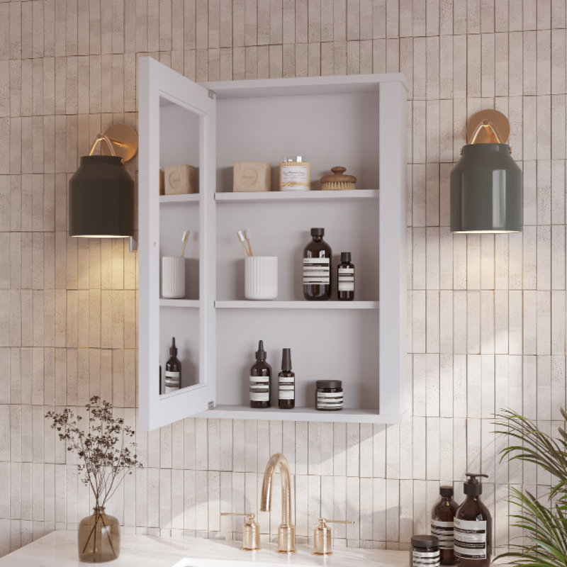 Charlotte 21" W Medicine Cabinet In White, 21"