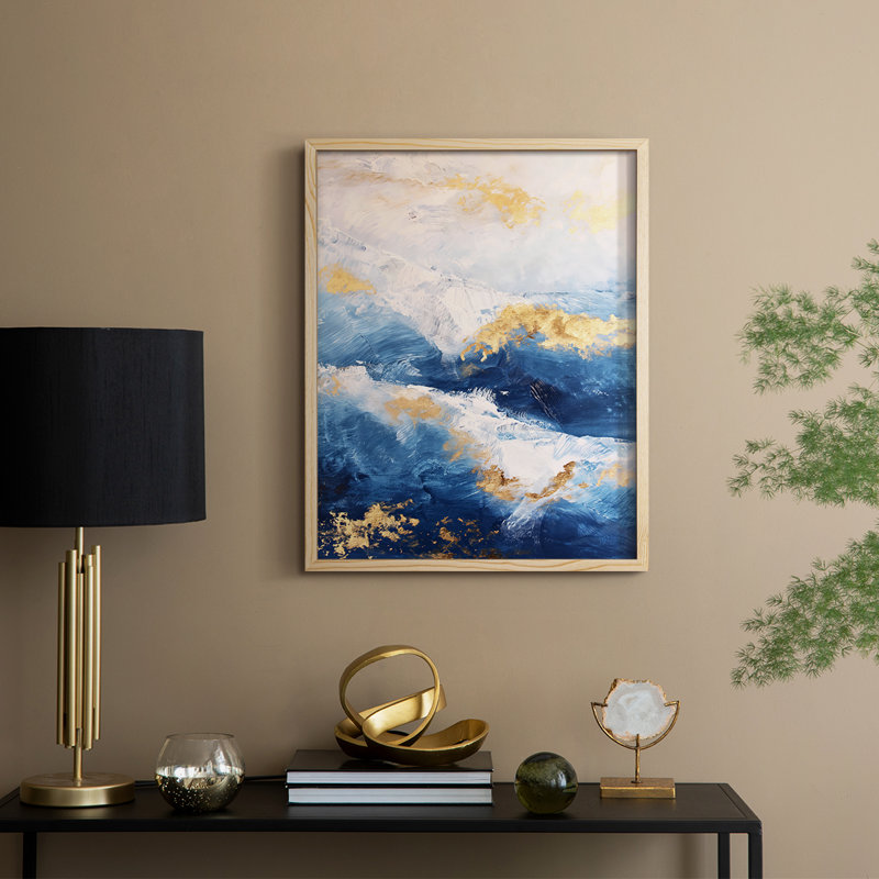 ABSTRACT Series CDXV, reproduction encadrée - bois massif, H 21 po x l 17 po