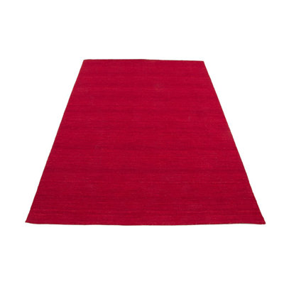 Loom Solid Colour Wool Hand Woven Area Rug