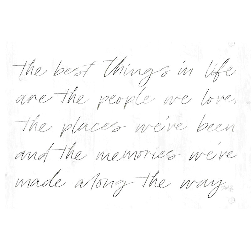 Best Things in Life - Art textuel, H 8 po x l 12 po, Toile tendue