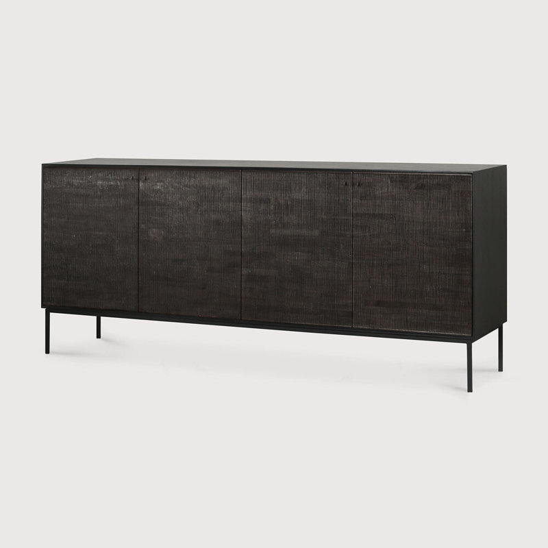 Grooves 80'' W Solid Wood Sideboard