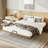Solid Bamboo Platform Bed Frame with Support Slats-125069618-125069619