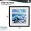 «Curling Aqua Wave on Shore», reproduction imprimée sous verre, design par Kate Jarvik Birch-1713609833-1713609838