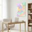 Ensemble de 1 tableau sur toile tendue sur châssis, motif bonbons pastel doux et sucrés-23685418
