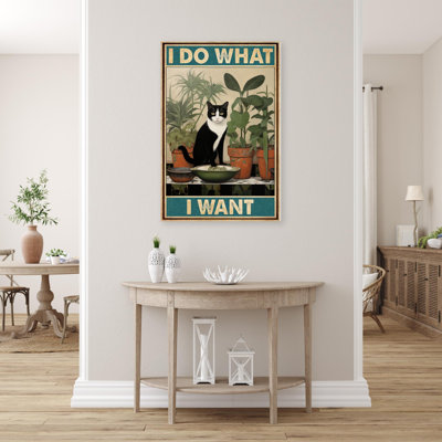 Tuxedo Cat I Do What I Want - 1 Piece Rectangle Gr " Tuxedo Cat I Do What I Want "