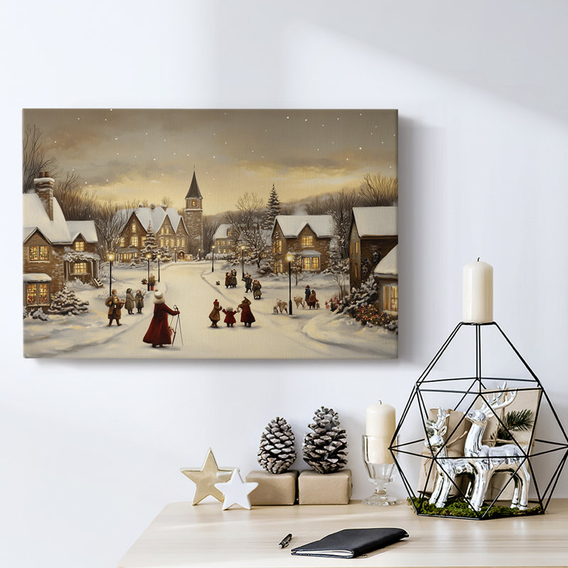 Art des Fêtes de Noël - Toile tendue avec châssis - Série 3-CXV III, H 24 po x l 36 po
