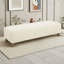 Banc rectangulaire rembourré avec coussin en mousse, structure en bois et siège polyvalent