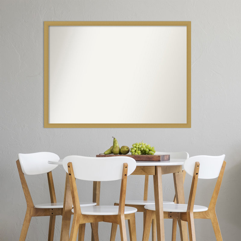 Grace Narrow Non-Beveled Wall Mirror, H 29 po x l 40 po, Or brossé