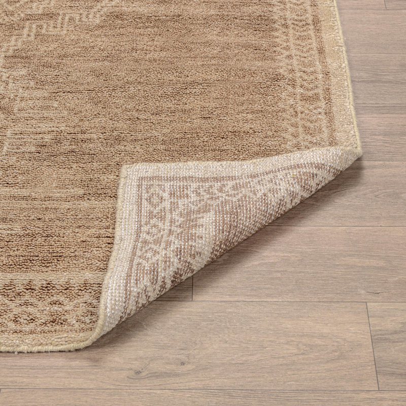 Cairo Handknotted Wool Blend Accent Rug, Rectangle 8' x 10'