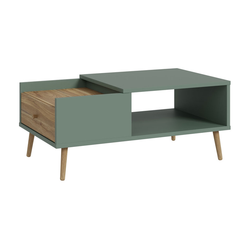 HARLLSON Coffee Table with Storage, Sage/Oak