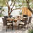 Hodges 6 - Person Acacia Wicker Patio Dining Set with Rectangular Table