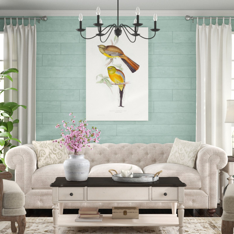 «Tropical Trogons VI», peinture sur toile, H 48 po x l 32 po