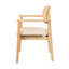 Chaises de salle à manger en PE avec assise rembourrée et structure en bois PE-125490483-118705389