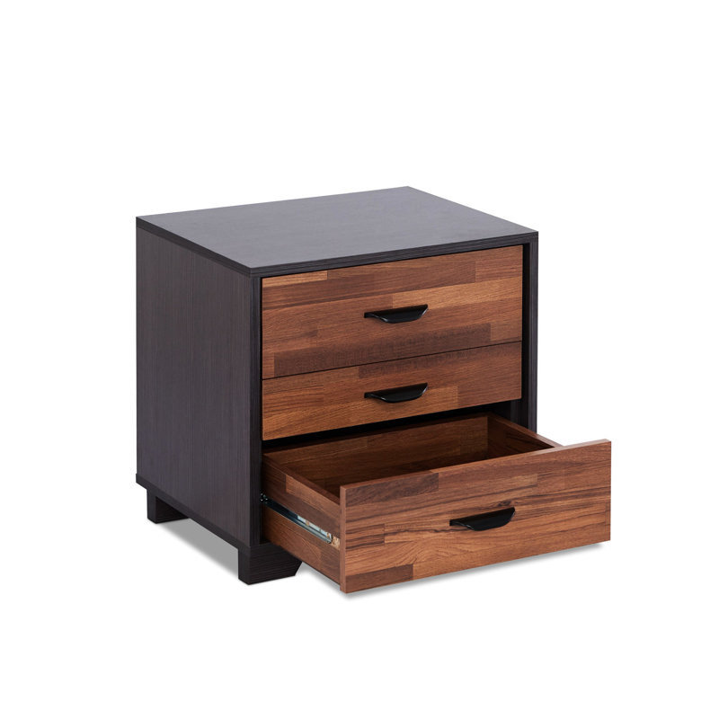 Table d'appoint en noyer avec finition et rangement