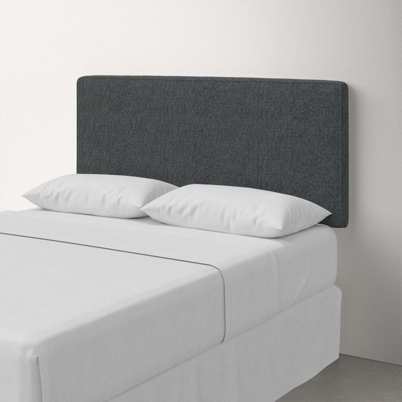Tête de lit tapissier Marquise, Très grand, Sustain Milsap en tweed bleu marine