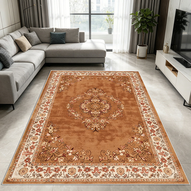 1PC Vintage Floral Medallion Persian Style area rugs for Living Room, Soft, All seasons, Easy-maintain, Washable Indoor mat, Farmhouse suitable for dining room, bedroom, entryway, kitchen, home office, patio, Home Decor, Outdoor Decor.