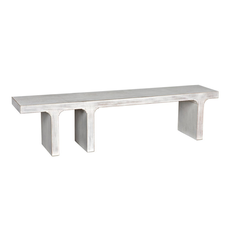 Kir Solid Wood Dining Bench, White