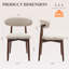 Upholstered Solid Wood Dining Chair, Curved Ergonomic Backrest, Modern Side Chair for Dining Room-409163184