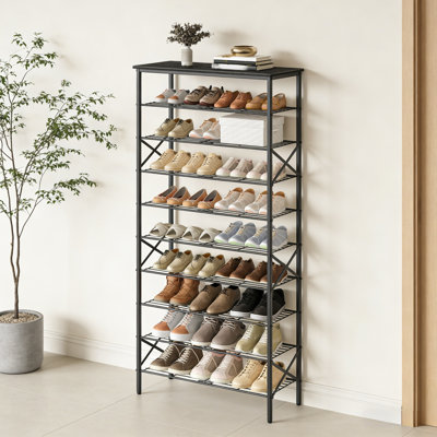 Range-chaussures de grande capacité de style industriel