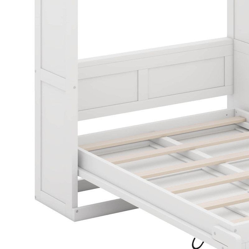 Lit escamotable simple, Blanc