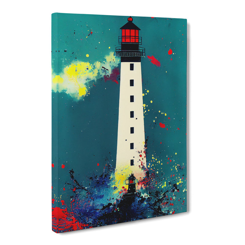 Lighthouse Splatter Vol.2 - Wrapped Canvas, 60cm H x 40cm W x 3cm D