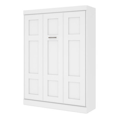  Modern 65-inch Queen Murphy Bed Sturdy in White