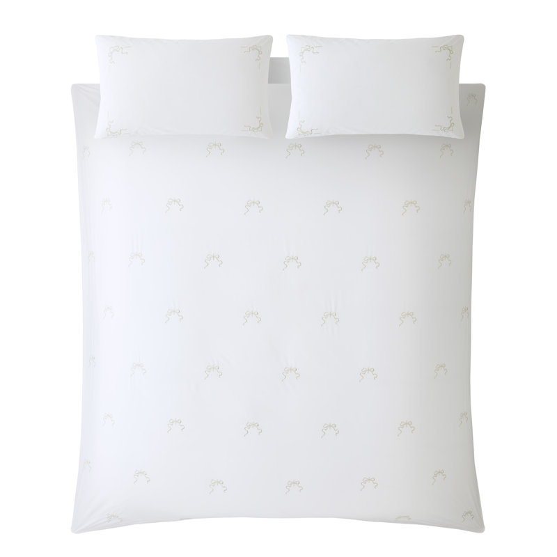 Historic Royal Palaces Bedding, Single Duvet Cover Set + 1 Standard Pillowcase, White Vintage Look