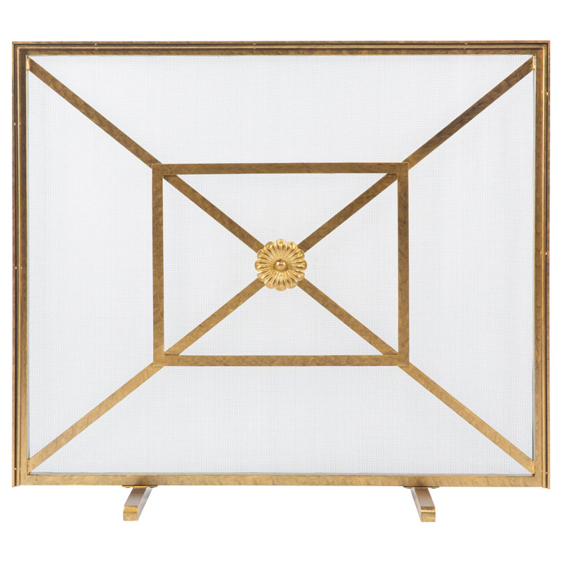 Royal Steel Fireplace Screen, Royal Gold